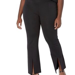 The Drop Women’s Uma High Rise Fitted Slit Front Pull-On Pants Black Size L NWT
